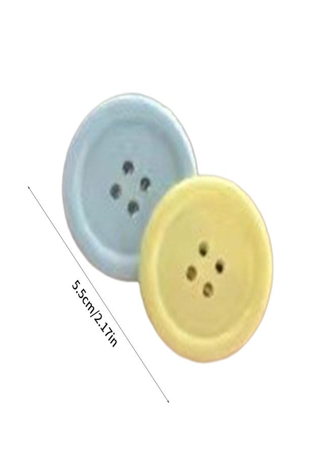 RDTGHY 2PCS Candy Color Hair Clip Acrylic Button Hairpin Cute Design Smooth Edge For Women Girls Daily Wear Party Gift - Image 4